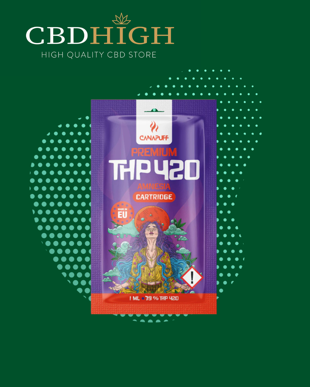 Cartouche Cannapuff 1ml THP 420 Amnésia 79%