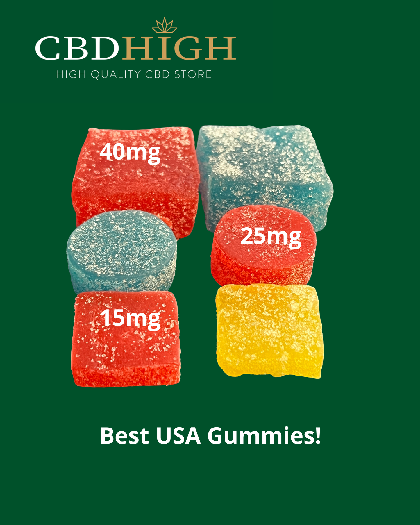 10 USA Gummies 40mg THC +10mg CBD +5mg CBC
