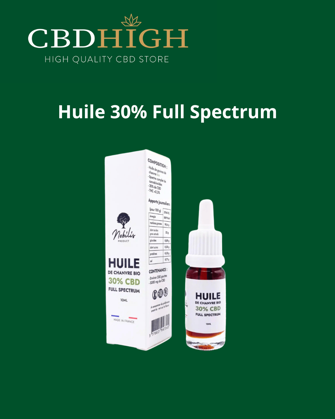 Huile de CBD 30% Full Spectrum