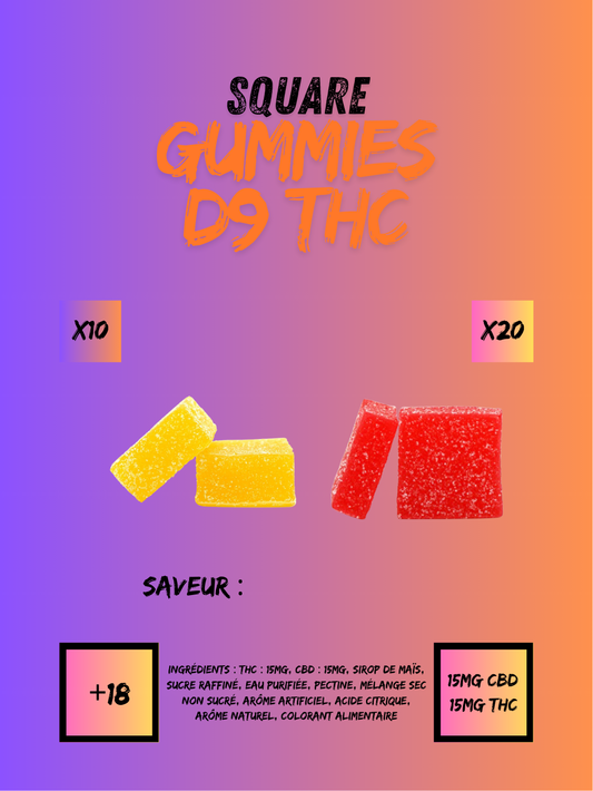 10 Gummies CBD & THC 15mg -  USA